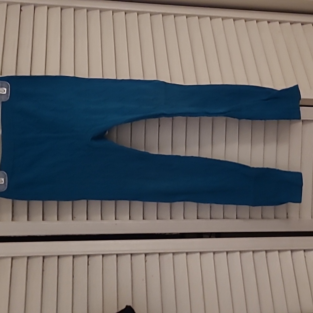 Faded Glory one size(7-16) teal blue leggings